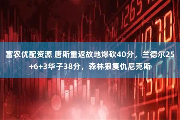 富农优配资源 唐斯重返故地爆砍40分,兰德尔25+6+3华子38分,森林狼复仇尼克斯